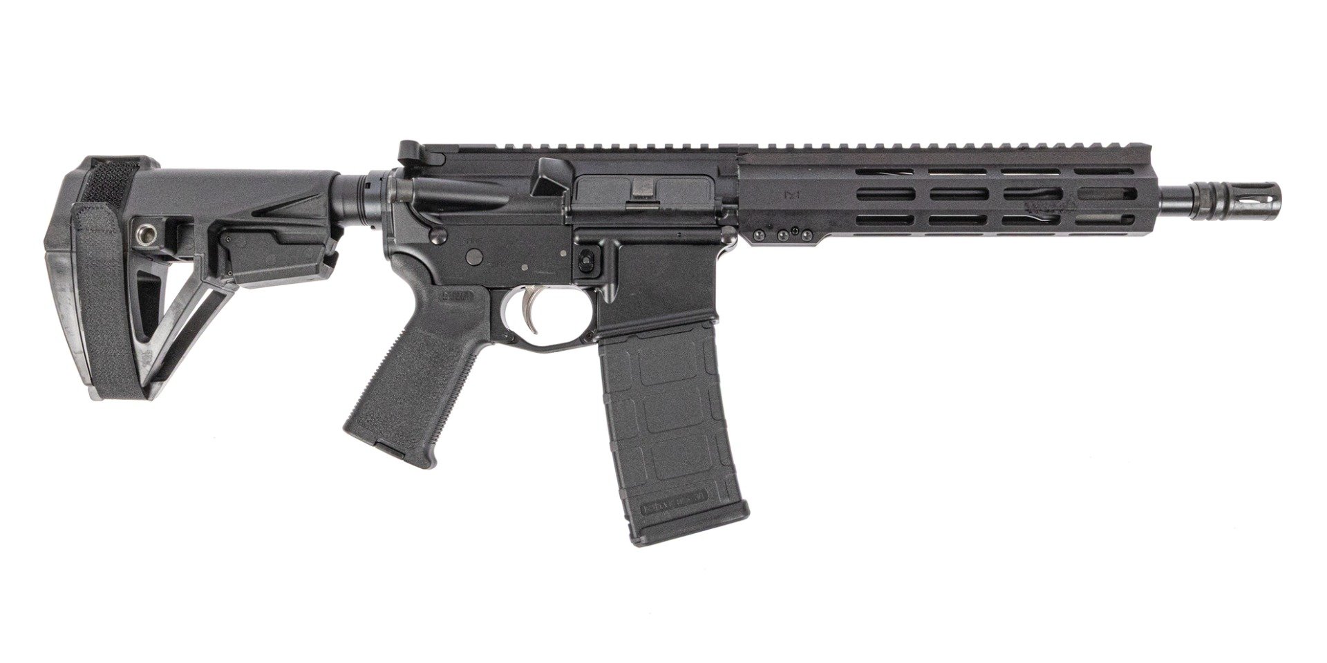 PSA 10.5" Carbine-Length 5.56 NATO 1/7 Nitride 9" Lightweight Hex MLOK MOE EPT SBA5 Pistol - Palmetto State Armory