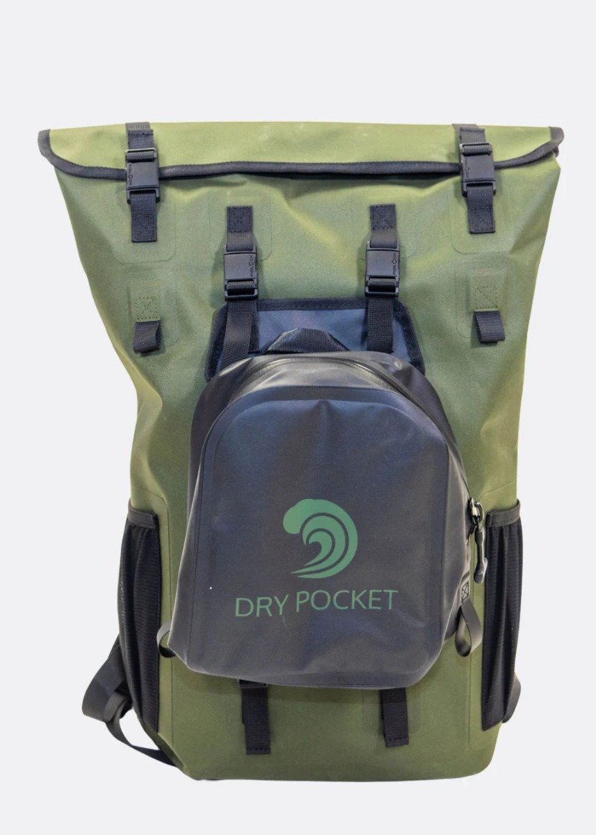 Dry Pocket Waterproof Backpack & Dry Bag 30L, Army Green - 1175