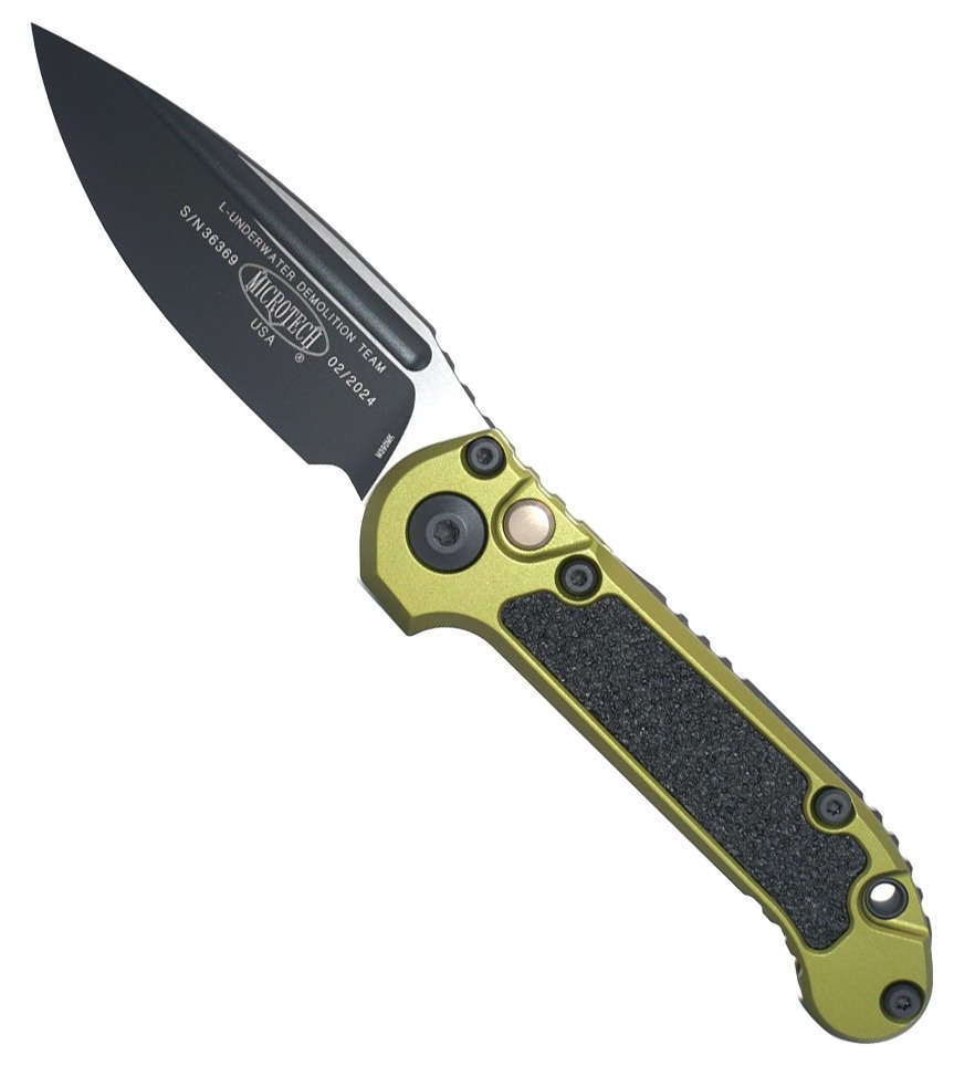 Microtech LUDT C/P Folding Drop Point Knife, OD Green - 1135-1OD