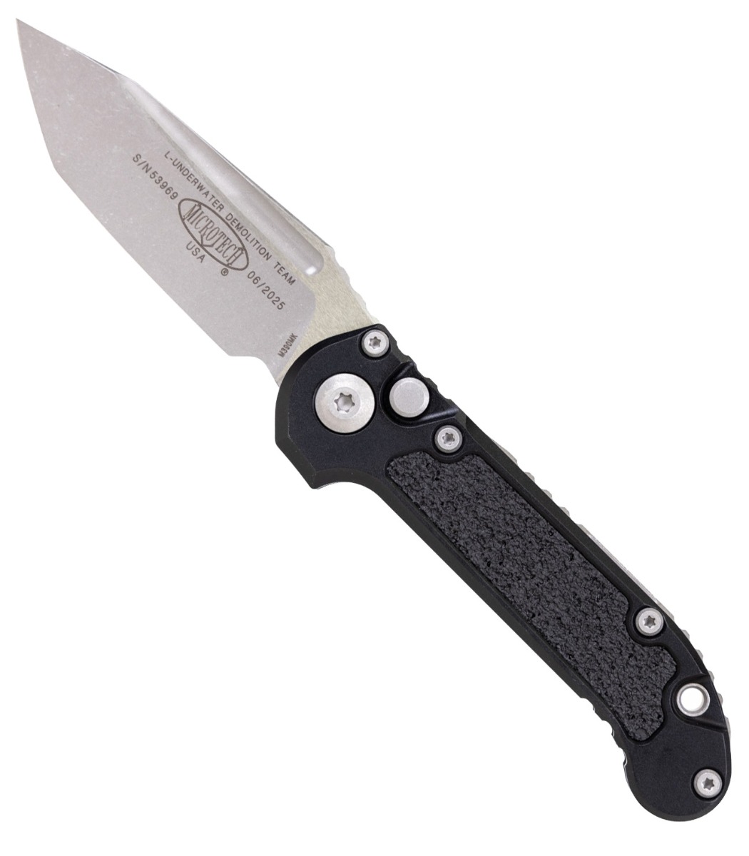 Microtech LUDT T/E Gen III Apocalyptic Folding Tanto Knife, Black - 1136-10AP