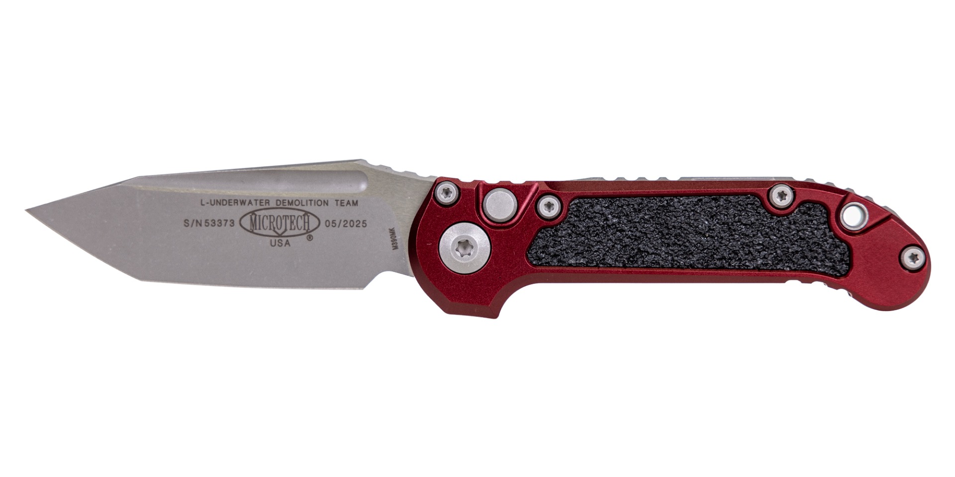 Microtech LUDT T/E Gen III Apocalyptic Folding Tanto Knife, Merlot Red - 1136-10APMR