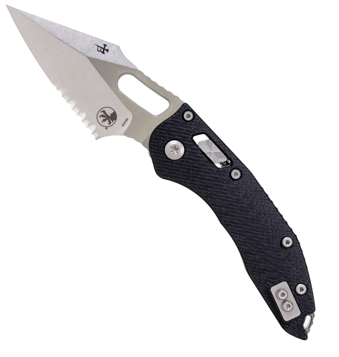 Microtech Stitch S/E Ram-Lok Folding Wharncliffe Knife, Black - 169RL-11FLGTBK