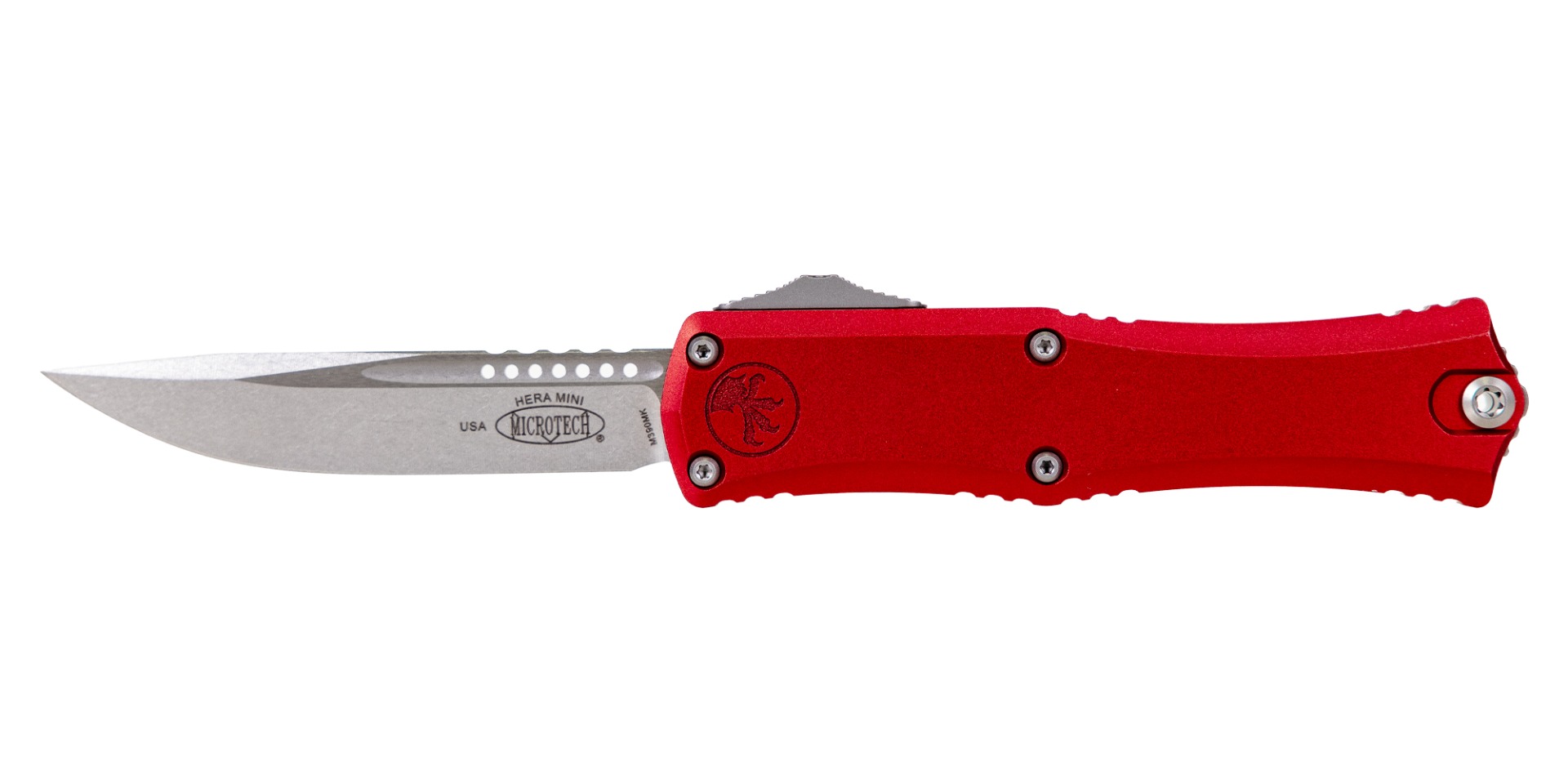 Microtech Hera II Mini OTF Drop Point Knife, Red - 1703M-10RD - Microtech Knives