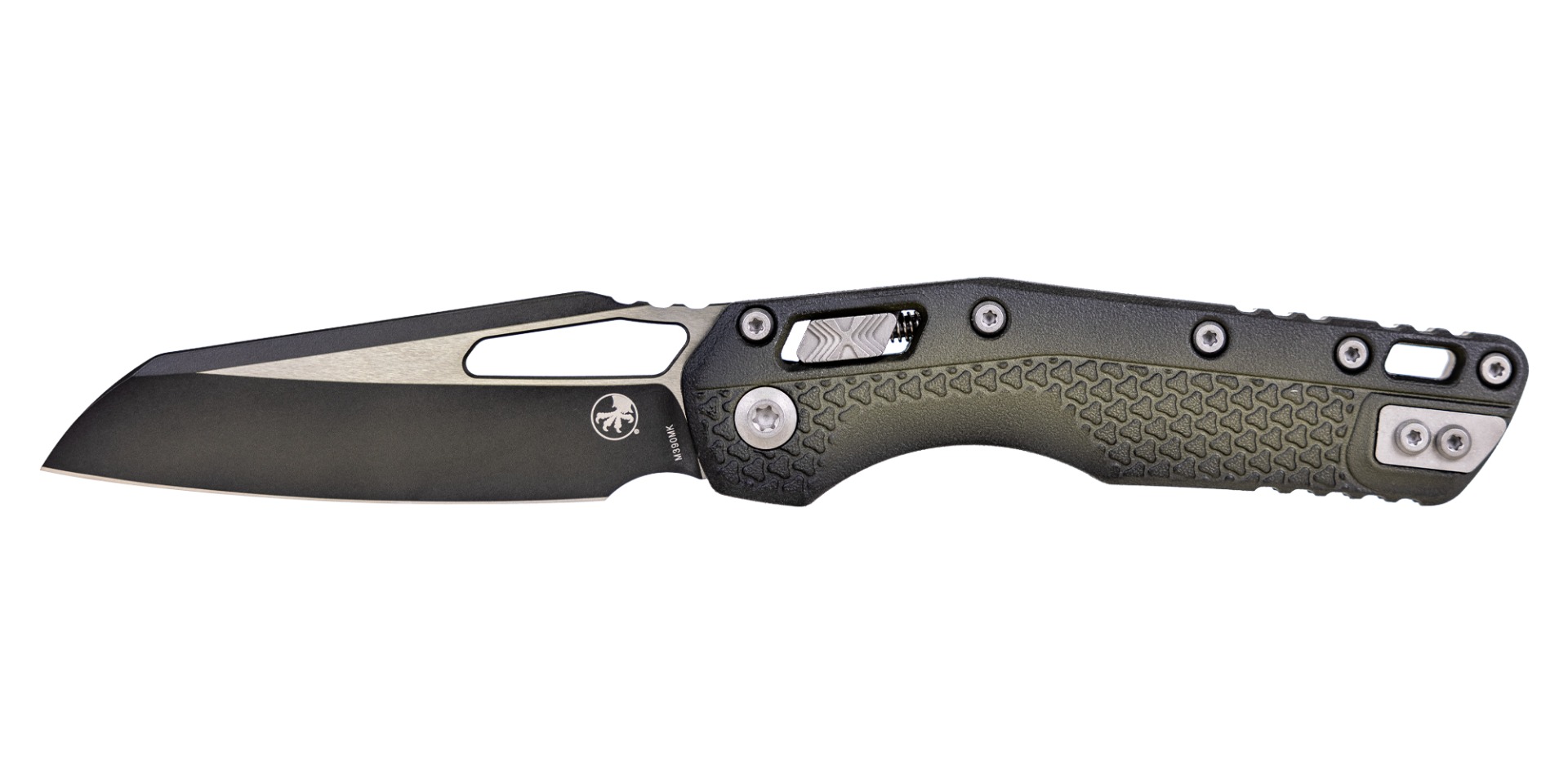 Microtech MSI S/E Ram-Lok Folding Sheepsfoot Knife, Bazooka Green - 210T-1PMFBO