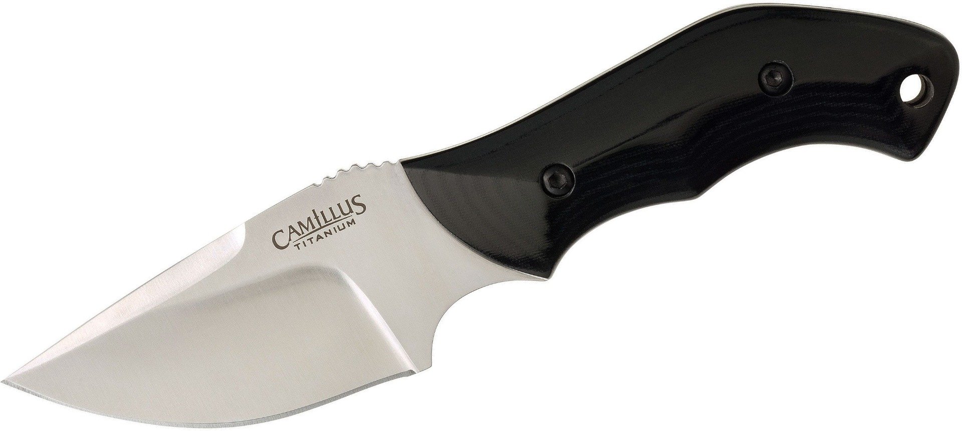 Camillus HT-7 Fixed Blade Drop Point Knife, Black - CAM-99977