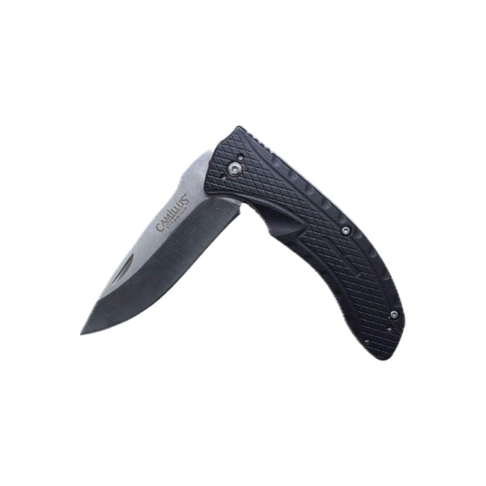 Camillus Guise II Folding Drop Point Knife, Black - CAM-19831