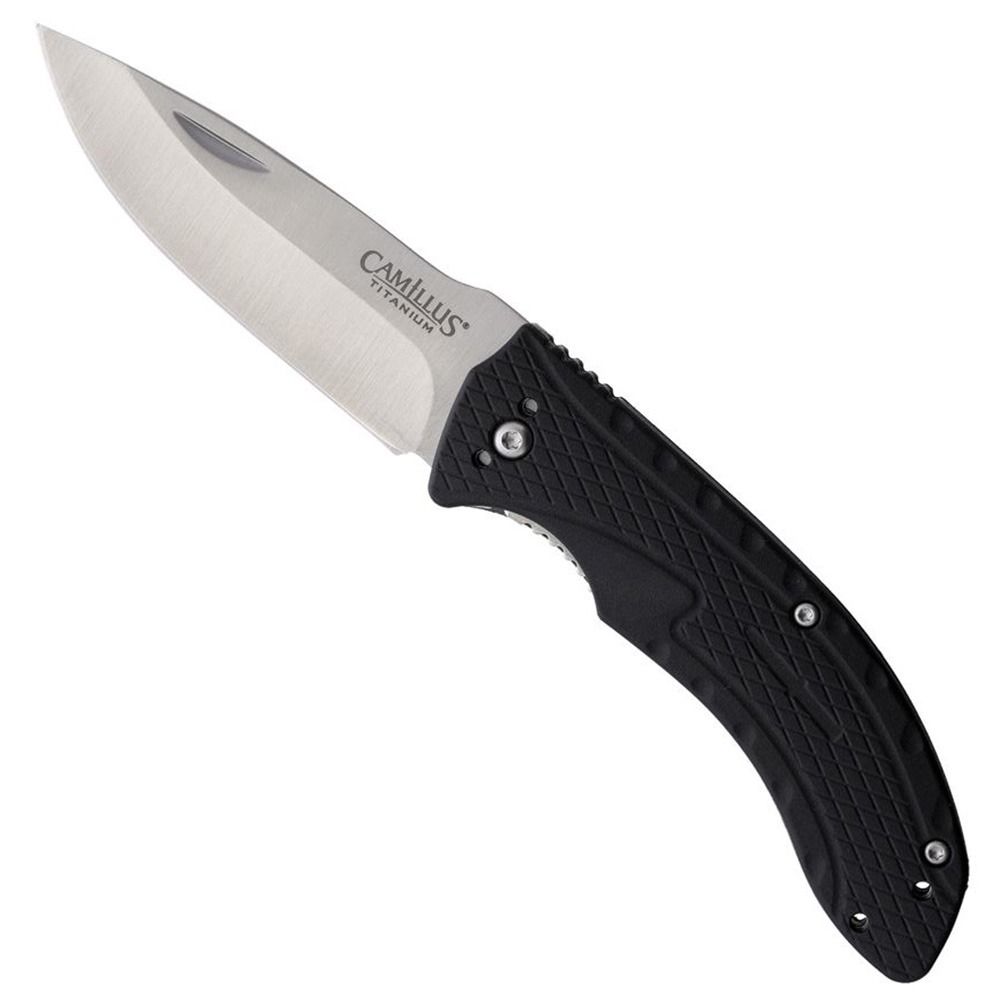 Camillus Guise II Folding Drop Point Knife, Black - CAM-19831
