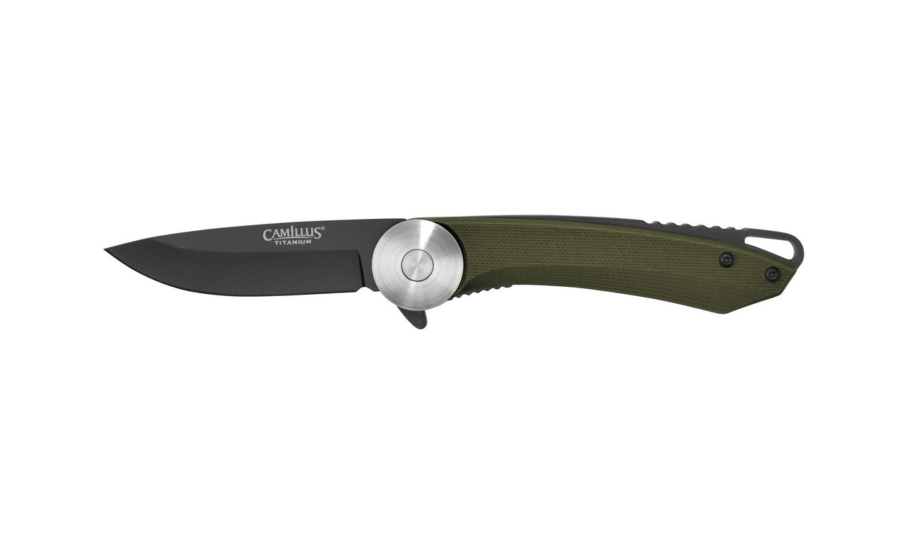 Camillus Cirque Folding Drop Point Knife, Green - CAM-19642 - Camillus