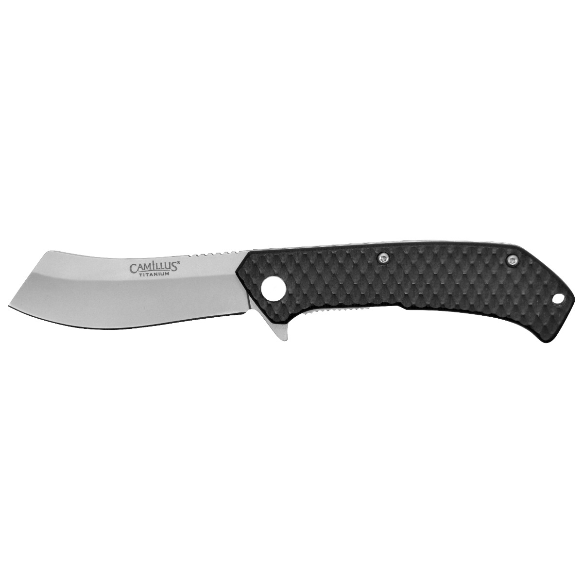 Camillus Barber Folding Cleaver Knife, Black - CAM-19645 - Camillus