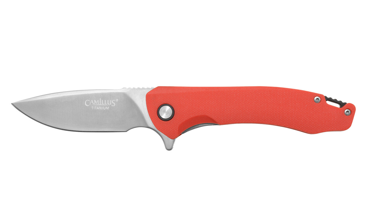 Camillus Scivik Folding Drop Point Knife, Red - CAM-19677 - Camillus