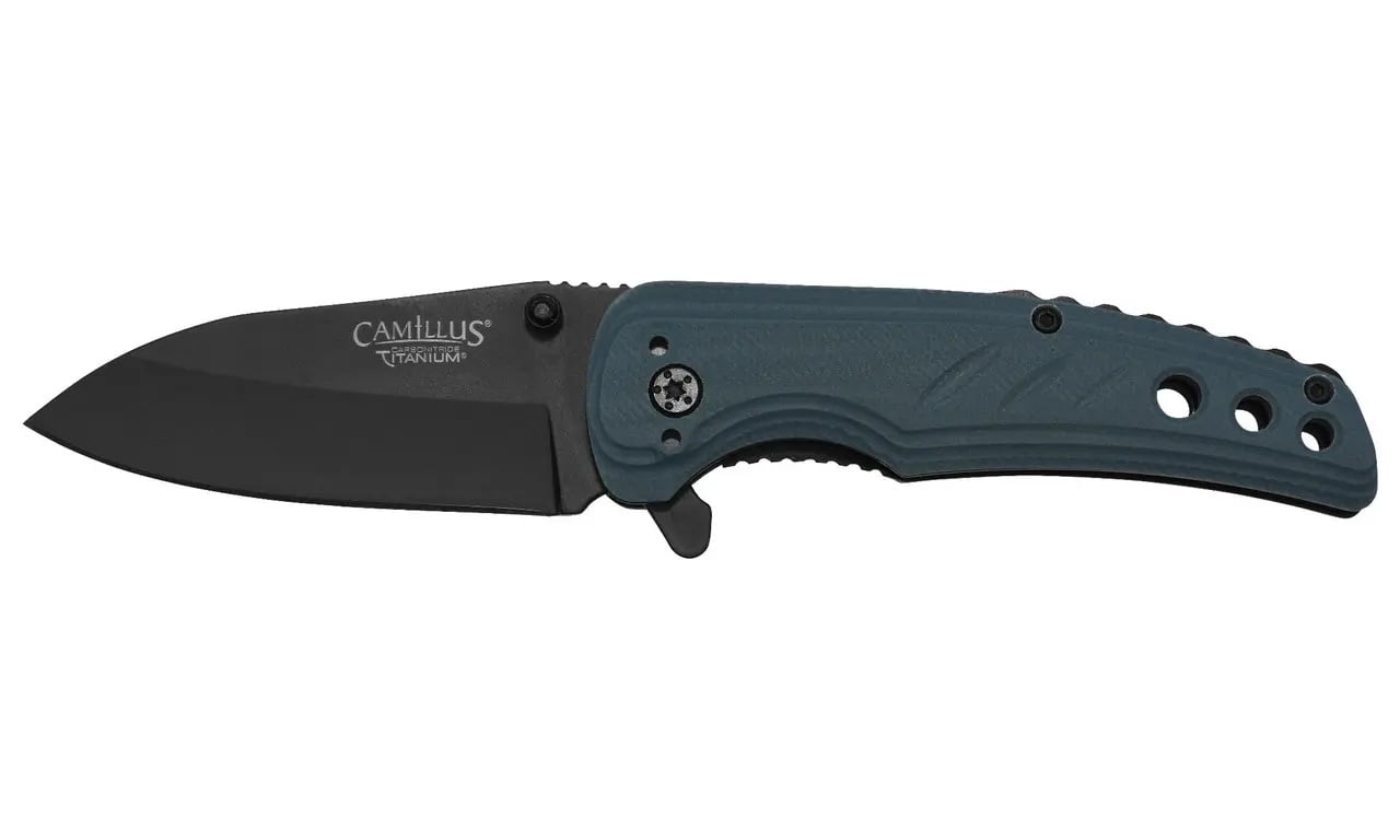 Camillus Impluse II Folding Drop Point Knife, Blue - CAM-19435-001 - Camillus