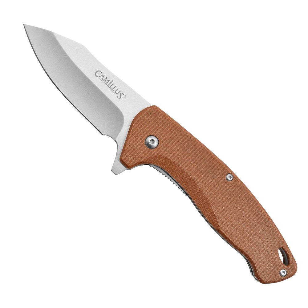 Camillus Arvo Folding Drop Point Knife, Brown - CAM-19479