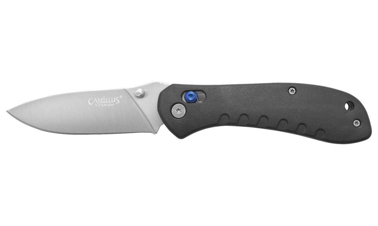 Camillus Rovax Folding Drop Point Knife, Black - CAM-19618 - Camillus