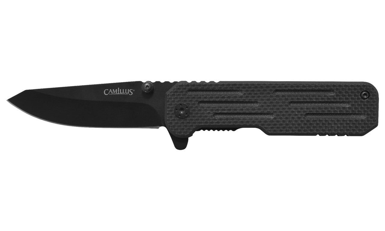 Camillus Choff Folding Drop Point Knife, Black - CAM-19395 - Camillus