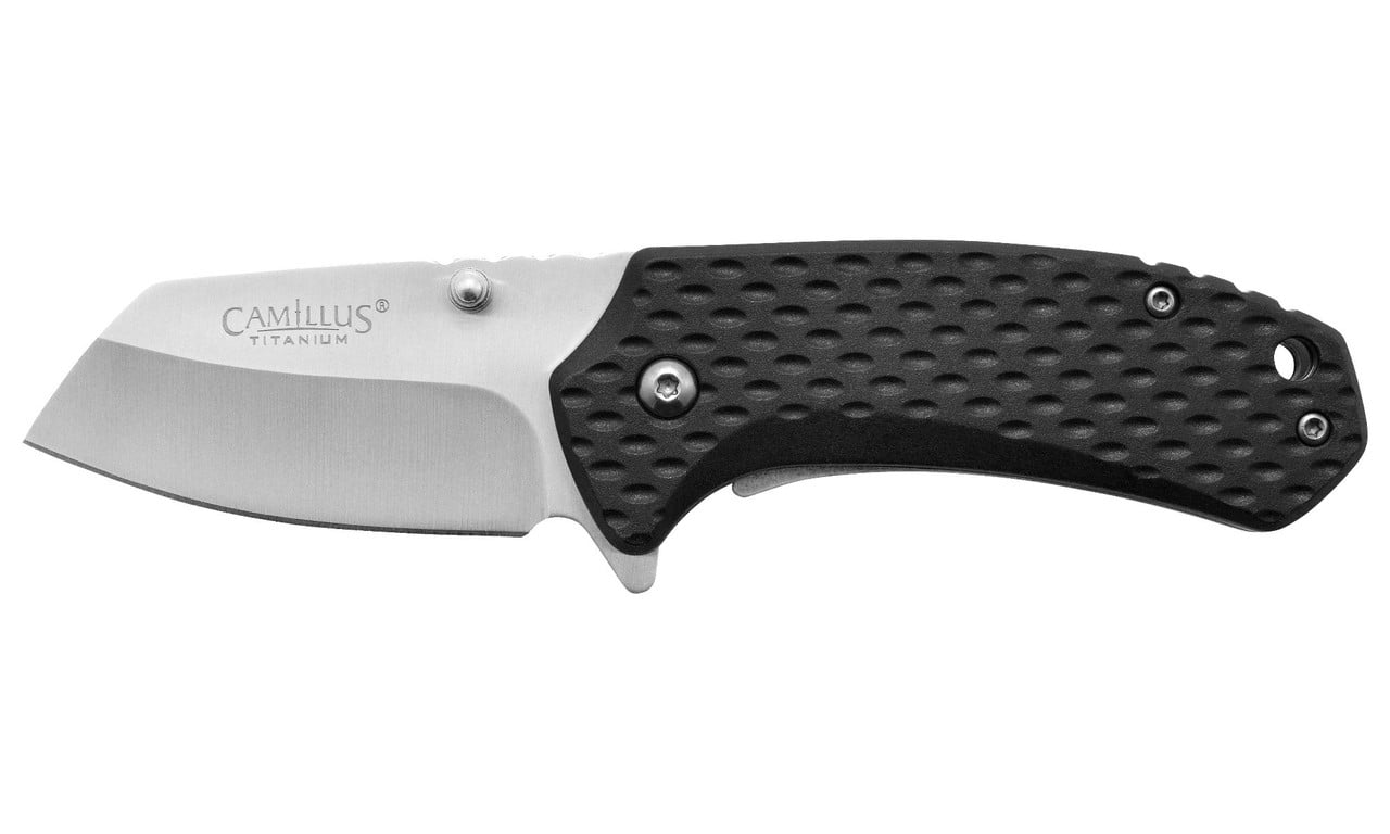Camillus Bombat Folding Drop Point Knife, Black - CAM-19484 - Camillus