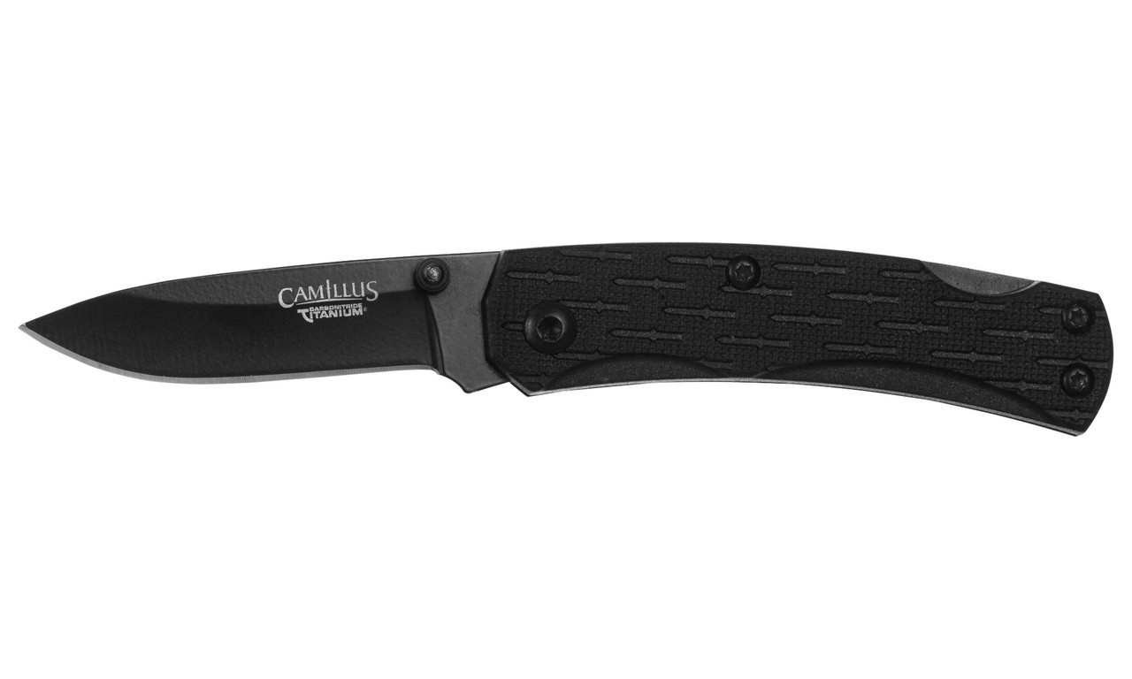 Camillus Camlite Mini Folding Drop Point Knife, Black - CAM-19197-003 - Camillus
