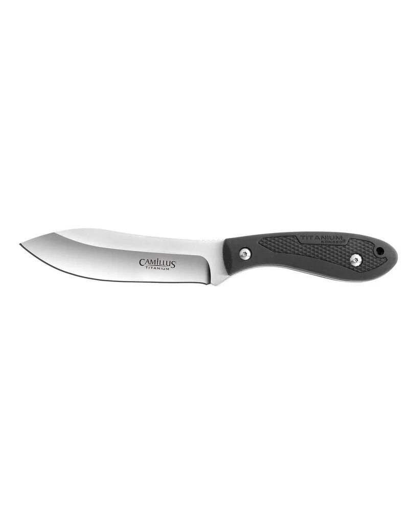 Camillus Crosstrail Skinner Fixed Blade Clip Point Knife, Black - CAM-19882