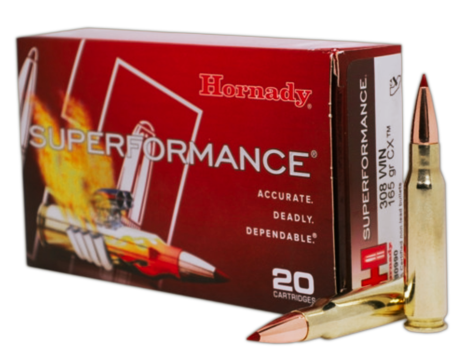 Hornady Superformance .308 Win 165 gr CX, 20rds - Hornady