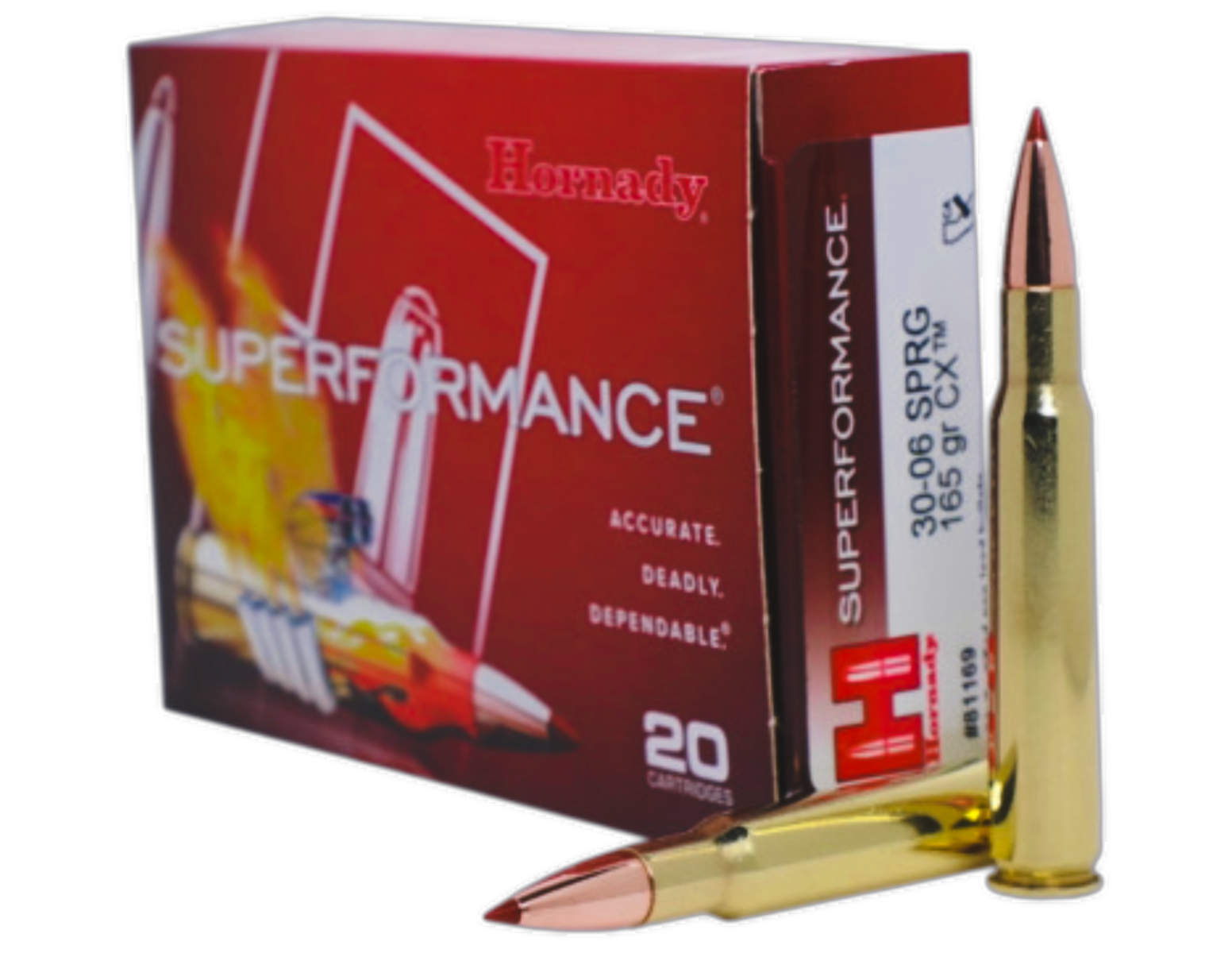 Hornady Superformance .30-06 Springfield 165 gr CX, 20rds - Hornady