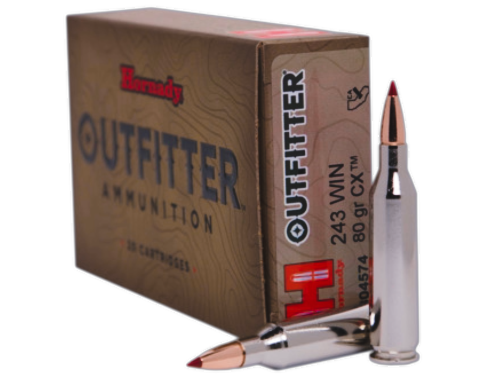 Hornady Outfitter .243 Winchester 80 gr CX, 20rds - Hornady