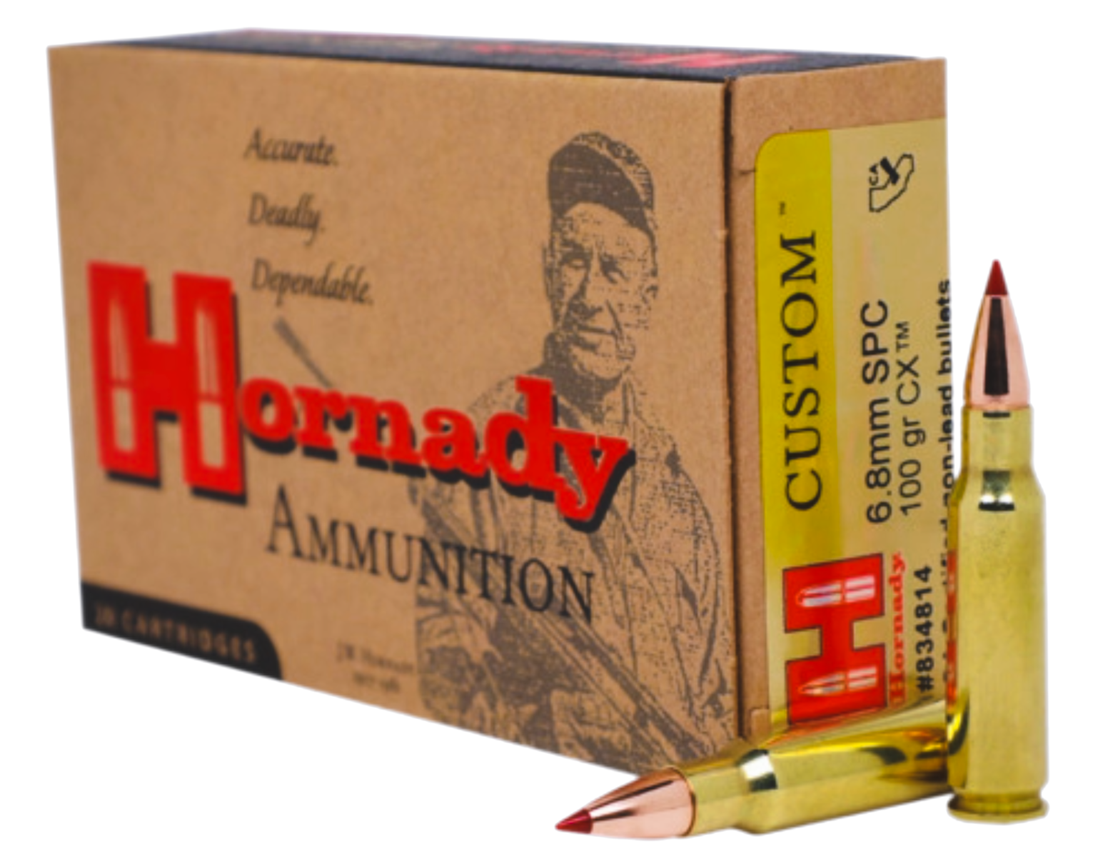Hornady Custom 6.8 Rem SPC 100 gr CX, 20rds - Hornady