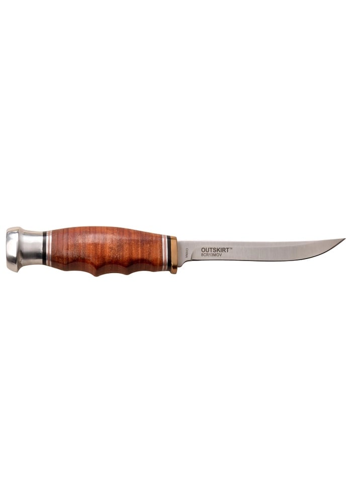 Elk Ridge Outskirt Fixed Clip Blade Knife, Brown - ER-200-31LBR