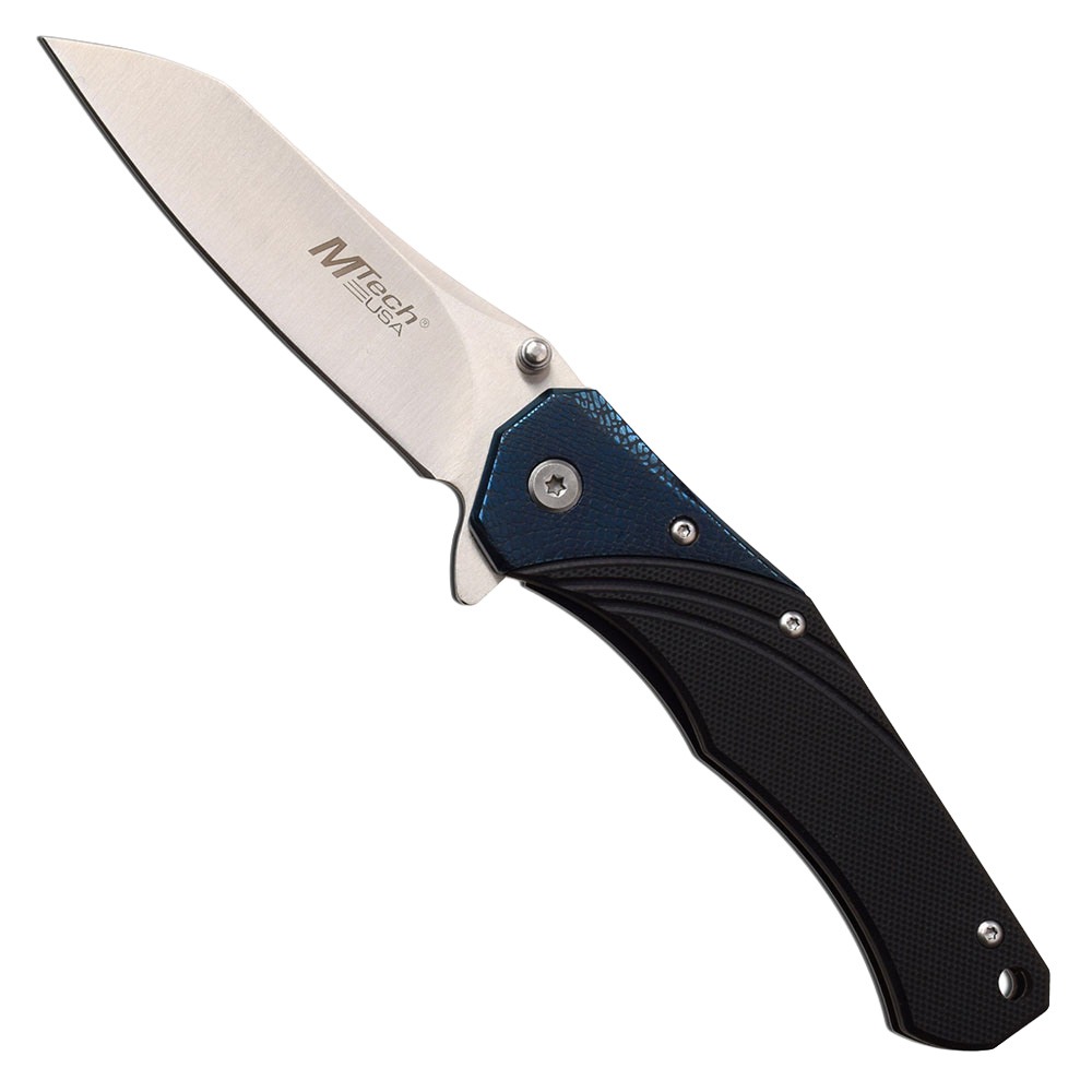 MTech Manual Sheepsfoot Folding Knife, Black - MT-1103BL