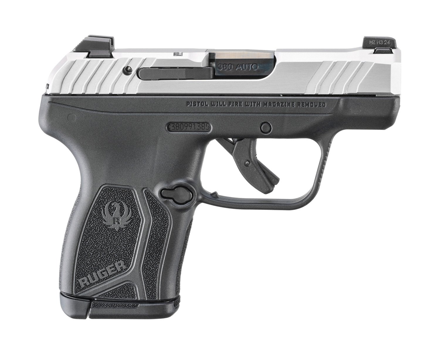 Ruger LCP Max .380 ACP 2.80" 10rd Pistol, Manual Safety - Black - Ruger