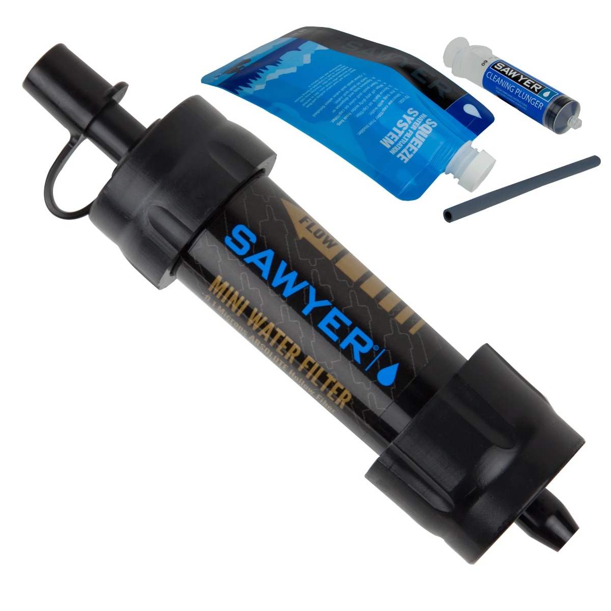 Sawyer Mini 2.50" x 5" x 7" Water Filtration System, Black - Sawyer
