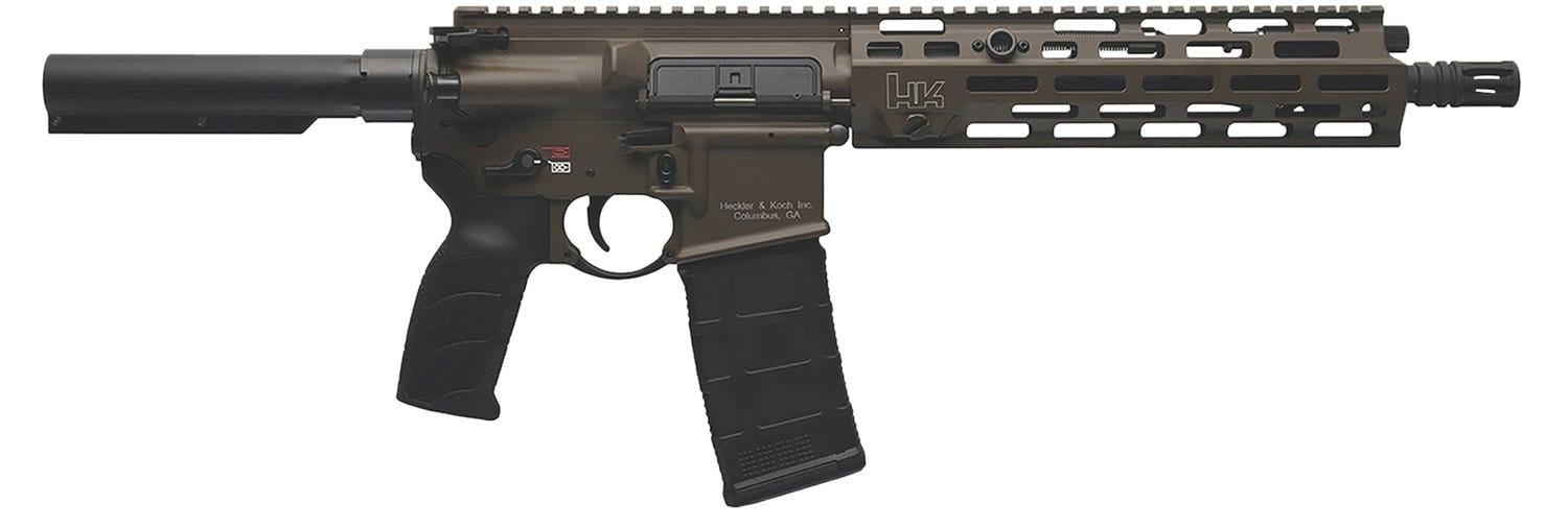 Heckler & Koch MR556 A4 5.56mm 11" 30rds Semi-Auto Pistol, Patriot Brown - H&K