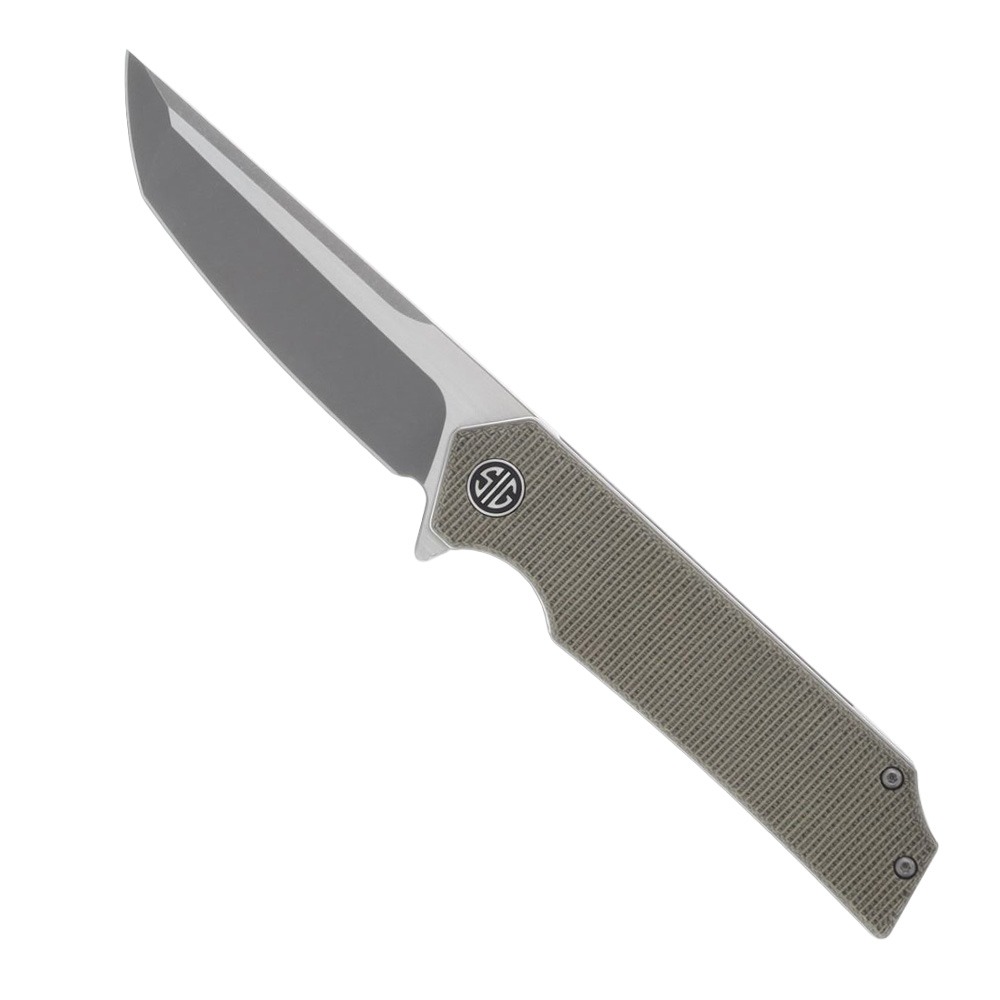 Eikonic Sig Sauer Tsuru Folding Tanto Knife, Green Micarta - TS8SG