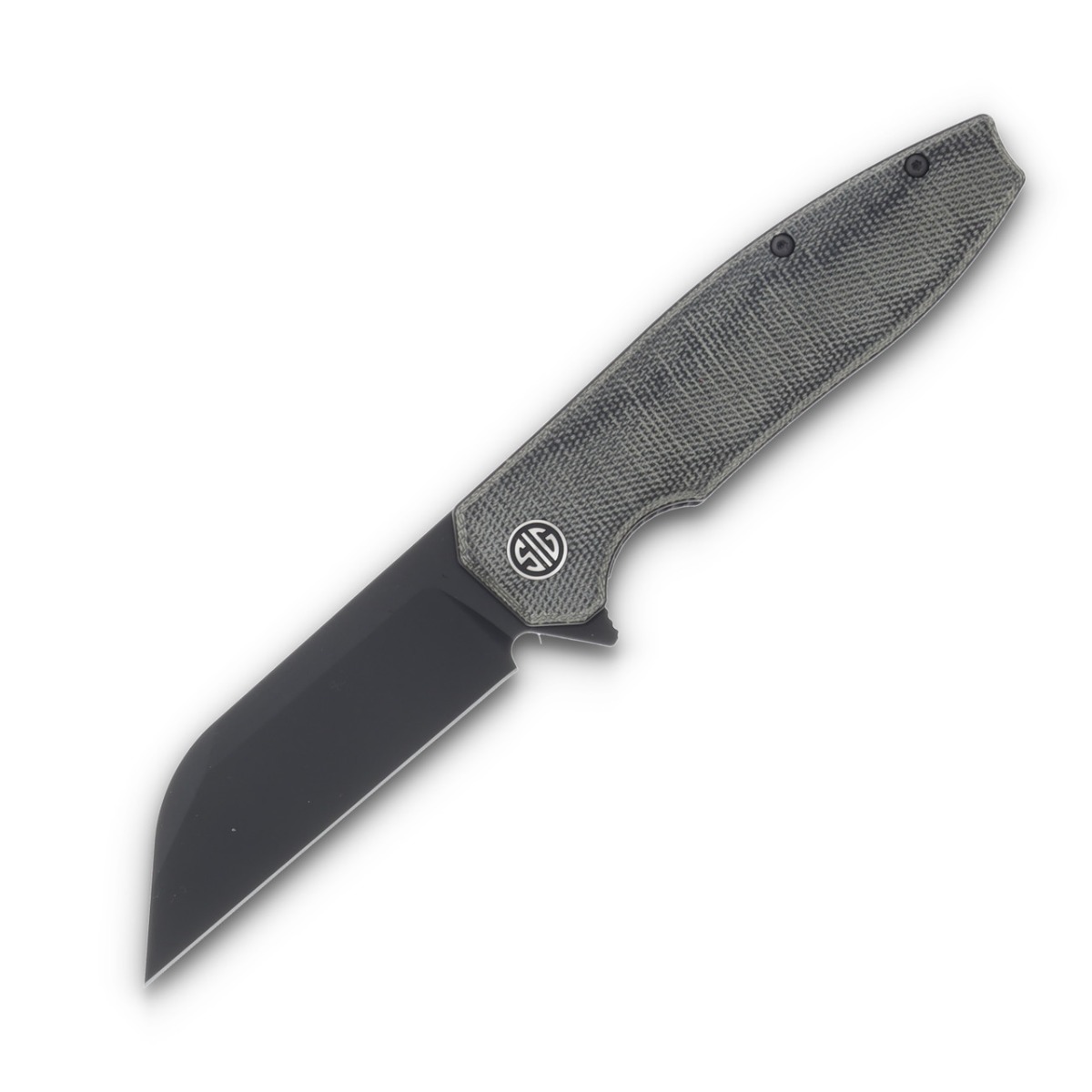 Eikonic Sig Sauer Karak Folding Wharncliffe Knife, Dark Black Micarta - KA8BB - Eikonic Knife Company