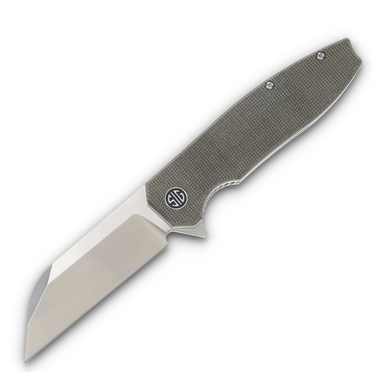 Eikonic Sig Sauer Karak Folding Wharncliffe Knife, Green Micarta - KA7SG - Eikonic Knife Company