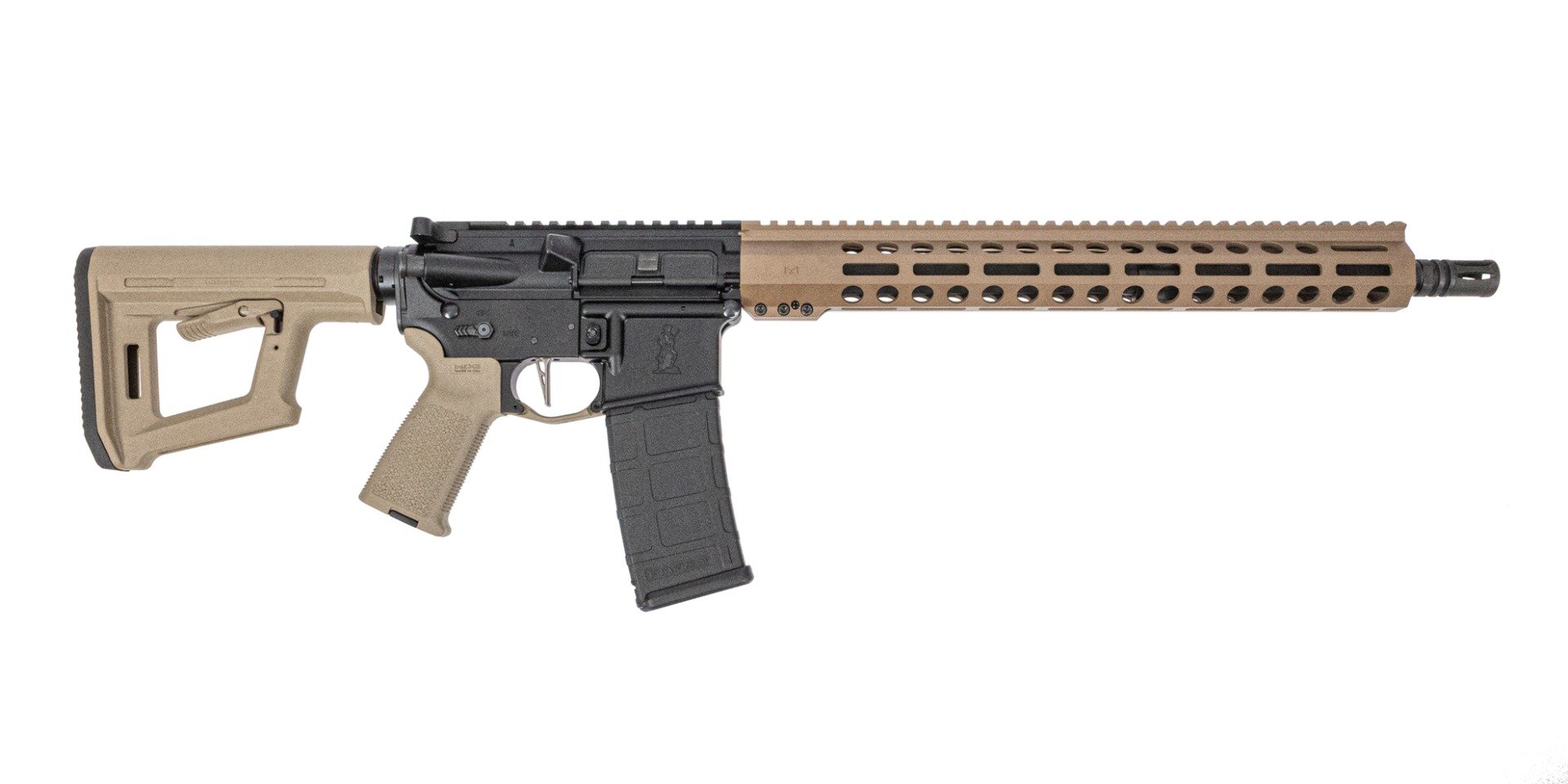 PSA Guardsman-15 16" Midlength 5.56 NATO 1/7 CL Phosphate 15" MLOK Rifle, FDE - Palmetto State Armory