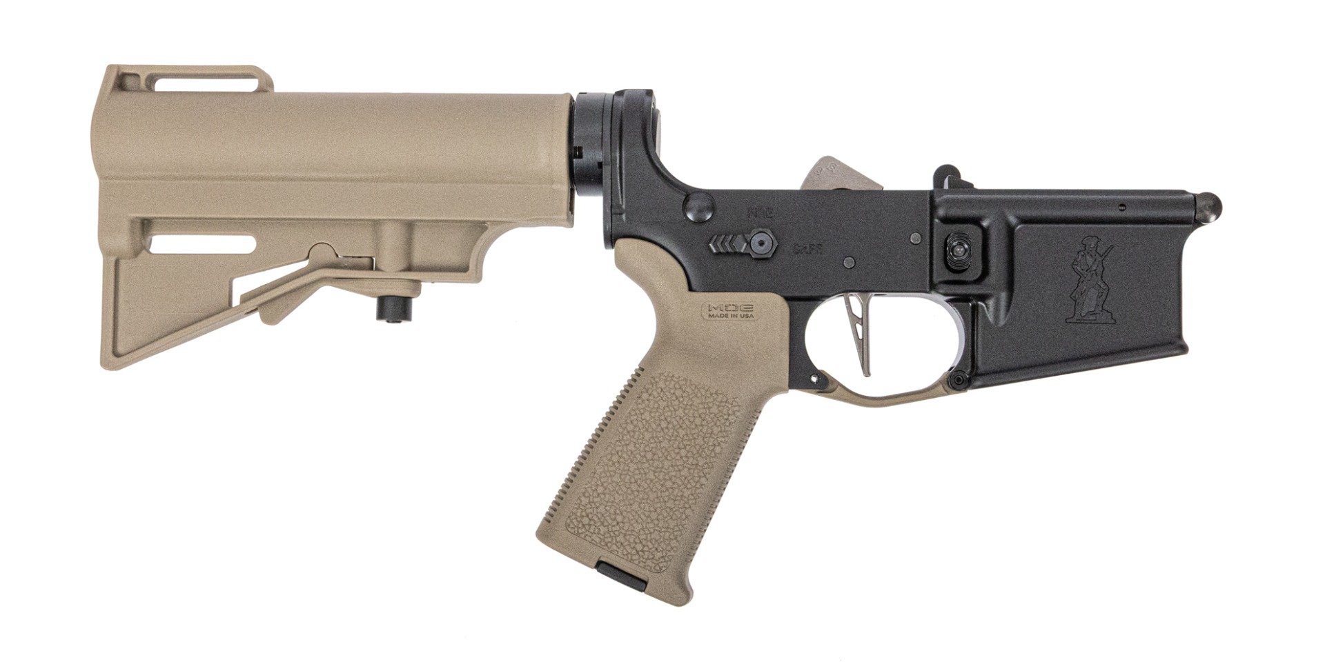 PSA Guardsman-15 Complete MOE Pistol Lower w/ HAR-15 Brace, FDE - Palmetto State Armory