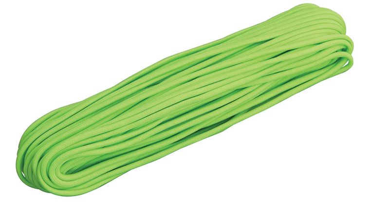 Atwood Parachute Cord 100 ft, Neon Green