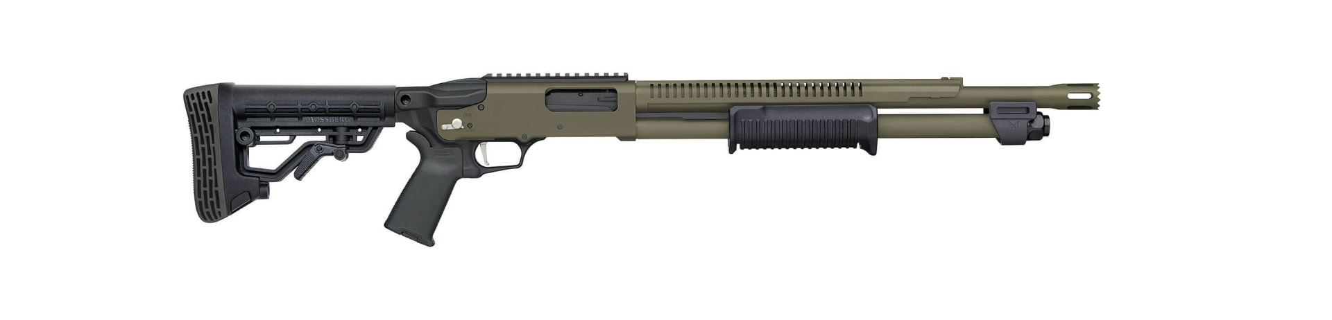 Mossberg 590R 12 Gauge 18.5" 6rd Pump Action Shotgun Standoff, OD Green - Mossberg