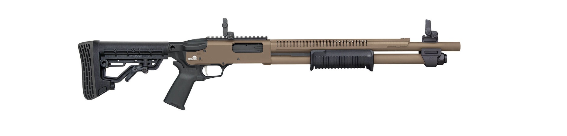 Mossberg 590R 12 Gauge 18.5" 6rds Pump Action Shotgun, FDE - Mossberg