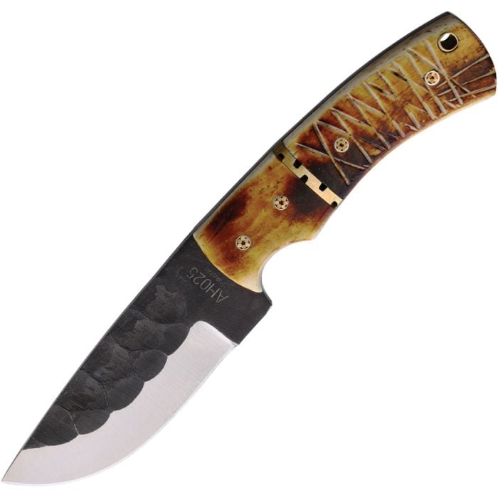 American Hunter "Hunter" Fixed Blade Straight Back Knife, Torched Bone - AH025