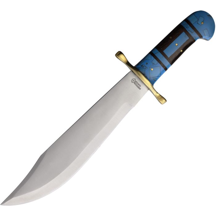 American Hunter Bowie Fixed Blade Clip Point Knife, Turquoise - AH030 - American Hunter Knives
