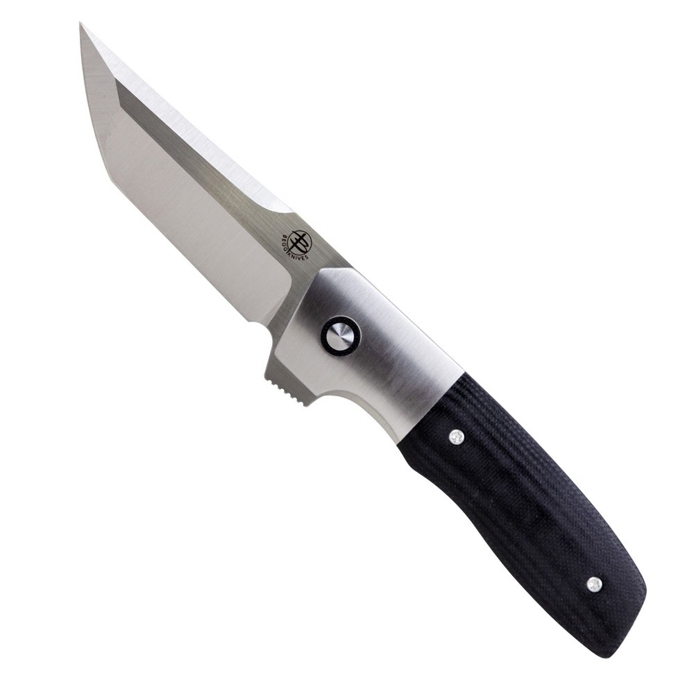 Begg Knives Begg Knives Seishin Folding Tanto Knife, Black - BG052