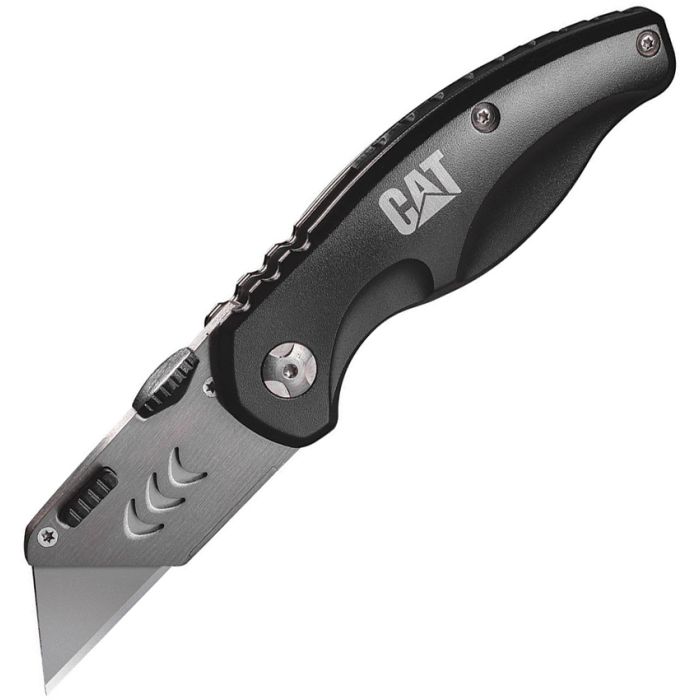 Caterpillar Utility Folding Razor Blade Knife, Black - CAT980018 - Caterpillar