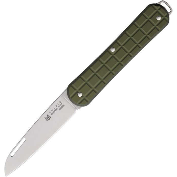 Fox Vulpis Grenade Folding Sheepsfoot Knife, Military Green - FOXVPGP130MG - Fox Knives