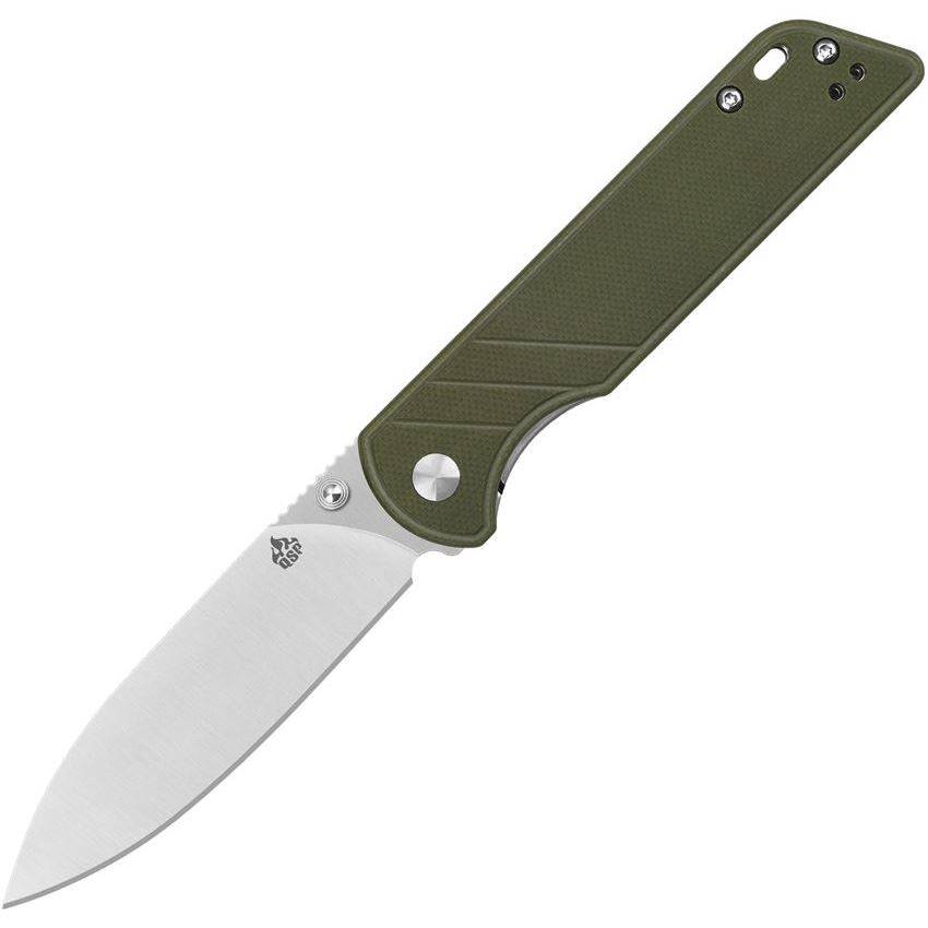 QSP Parrot Folding Spear Point Knife, Green - QS102B2 - Qsp Knives
