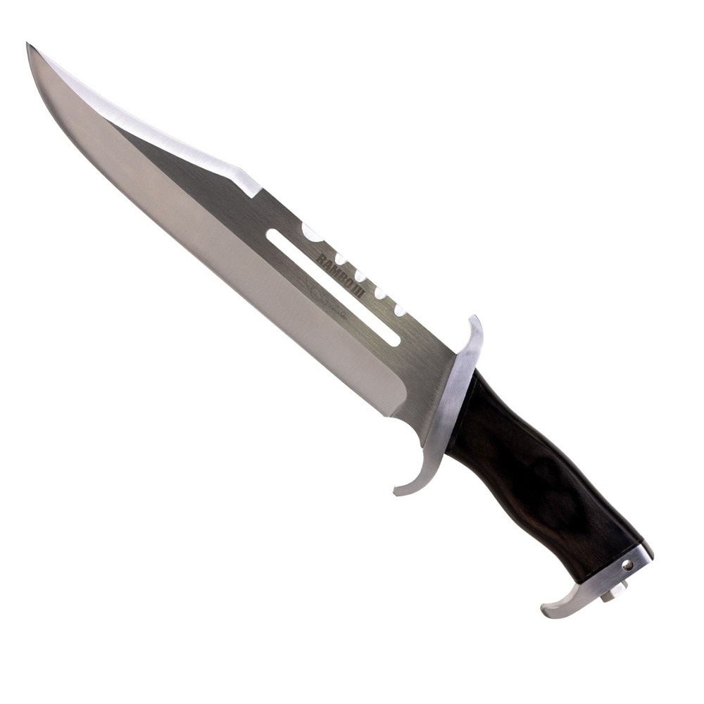 Rambo Knives Rambo Knives Rambo III Fixed Blade Clip Point Knife, Brown - RB9425