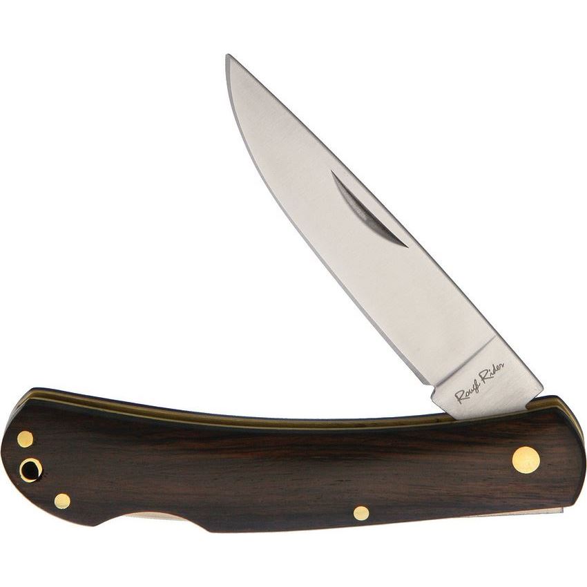 Rough Rider Blackwood Folding Straightback Knife, Black - RR1708 - Rough Rider Knives