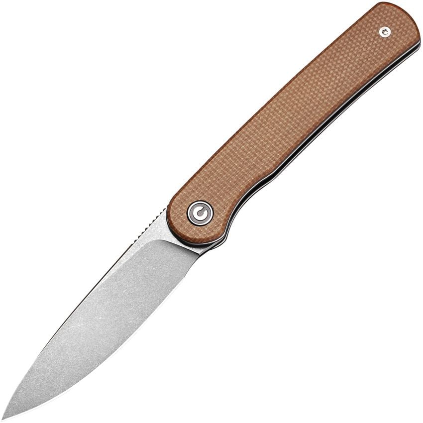 Civivi Stylum Drop Point Slipjoint Knife, Brown - CIVC20010BA - Civivi