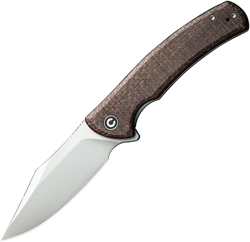 Civivi Sinisys Folding Drop Point Knife, Brown - CIVC200392