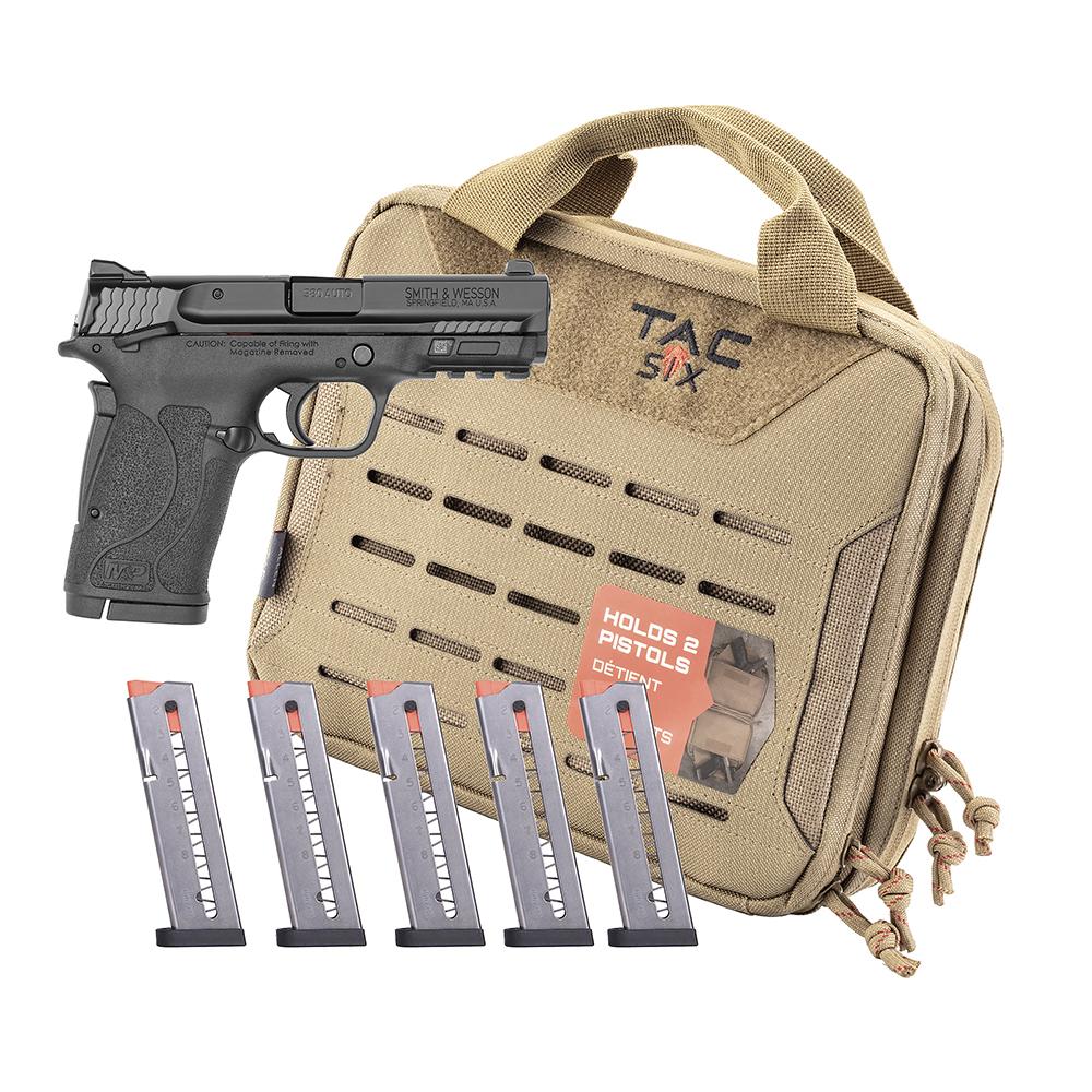Smith & Wesson M&P380 Shield EZ M2.0 .380 Auto Pistol Bundle 3.68" 8rd, Black - Smith & Wesson