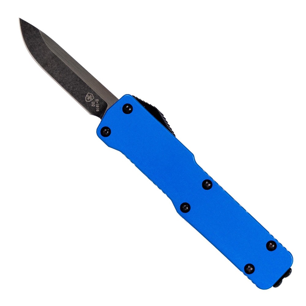 Templar Knife California Legal OTF Drop Point Knife, Blue - CA-AHB-32-1